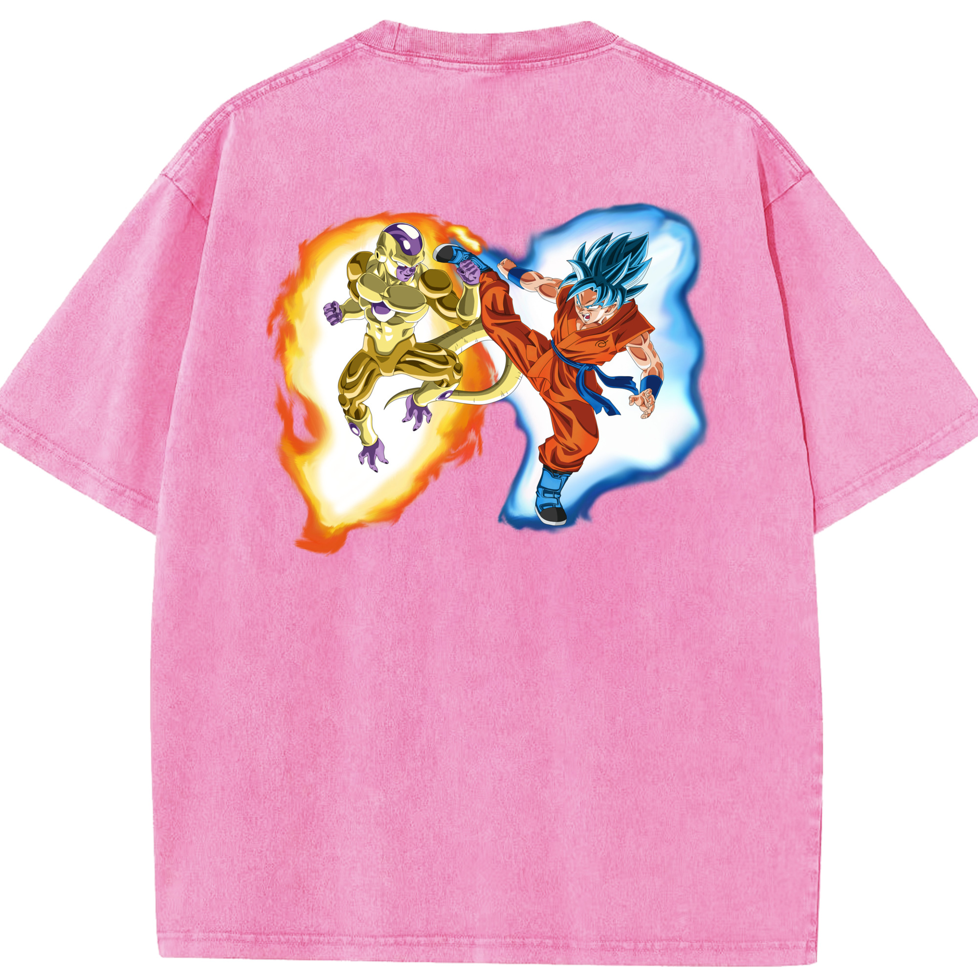 （画像用） ドラゴンボール フリーザ DRAGON BALL Frieza 綿100% ヴィンテージ風 半袖Tシャツ（背面プリント）